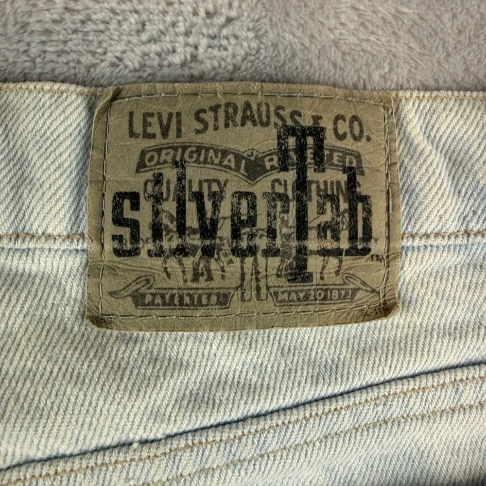 Vintage Levis Silvertab Jeans Mens 34x30 Blue Straight Narrow Light Wash Denim